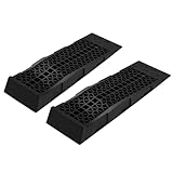 Fridgestea 2PCS Auffahrrampe PKW, bis 3 T Autoreparaturrampe 69.8 * 20 * 7.8cm, Hebebühne für jeden Untergrund/Sportwagen/Tiefergelegte Fahrzeuge/KFZ-Werkstatt - Schwarz