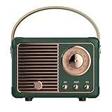 Mini Tragbarer Bluetooth Lautsprecher Coolen Retro Bluetooth Lautsprecher Perfekt für Zimmer Deko,Büro Deko,Wohnzimmer Deko Modern Musikbox Bluetooth Kindergeburtstag Gastgeschenke,Geschenke(Grün)