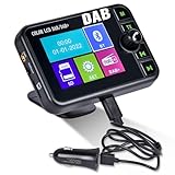 DAB+Digital Radio Adapter für Autoradio, CAMECHO 2.4' LCD Bluetooth FM Transmitter Freisprecheinrichtung Auto-Stereo MP3 Player Musikempfänger, Dab Radio für Auto mit TF Karte/AUX Ausgang/DAB Antenne