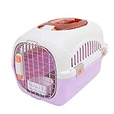 Depisuta Plastikhund Zwinger, 19,69 X 12,99 X 12,20 Zoll Drahttür Travel Hundekiste mit Griff, Top -Ladungskatzen Haustierstierträger, Airline -freundlicher Haustierträger für Zuhause (Black)