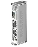 SHARGE EK 140 Power Bank, externer Akku, tragbar, 20.000 mAh, 140 W, mit transparentem Display, Smart-Display, USB-C-Anschlüssen, USB-A, Schnellladegerät für Laptop, iPhone 16/15, MacBook, Steam Deck