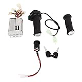 plplaaoo Gebürstete Controller und Drosselklappengriff Set 48 V 1000W Electric Scooter Bike Controller mit Aluminiumlegierschale und Gummigriff für Elektrofahrräder und Motorräder
