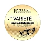 Eveline Cosmetics Varieté Mineralpuder Foundation Nr. 01 mit Hyaluronsäure - Mittlere bis Volle Deckkraft, Leichte Formel für Trockene Haut