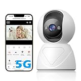 5G WLAN-Überwachungskamera für den Innenbereich, FHD 1080P Innen Kamera Schwenken/Neigen Baby Monitor mit Personen/Babys/Haustiere, Auto-Tracking, 3 Nachtsicht, Zwei-Wege-Audio,SD-Karte/Cloud-Speicher