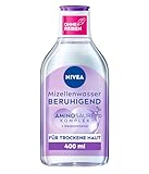 NIVEA Beruhigendes Mizellenwasser, Mizellen Reinigungswasser für sensible Haut, parfümfreies Gesichtswasser mit Dexpanthenol und Aminosäurekomplex, feuchtigkeitsspendende Gesichtsreinigung (400 ml)