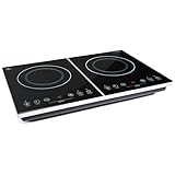 A-rival Induktionskochfeld 2 Platten – Sparsame Digital-Kochfelder, TÜV-GS, 3500W | Doppel Induktionskochplatte | Doppel-Kochfeld mit Induktion | Induktionskochfeld mobil, Camping-Induktionsherd