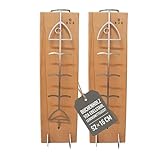 SOUK ONE Flammlachsbrett 2er Set aus Buche Holz/Edelstahl – Rostfrei, Verstellbare Halterung, Perfekt für Feuerschalen, Grills & offenes Feuer, Langlebig & Pflegeleicht Flammlachs (Buche 2er Set)