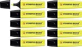 Textmarker - STABILO BOSS ORIGINAL - 10er Pack - gelb