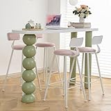 JHDXL Bartisch mit Barhocker Set, Set hoher Bartisch mit 4 Hockern, Küchentisch Klein Thekentisch, Küchen-Bartisch-Set für Küche, Wohnzimmer, Esszimmer(Green,100cm/39.5in)