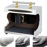FBJAMZ Elektrische Schuhputzmaschine Automatische Schuhputzmaschine Schuhputzmaschine für Familienhotel Bank Commercial (Silver)