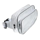 SEWACC Große Transparente Hüfttasche mit Verstellbarem Gürtel Praktische Aufbewahrungstasche für Sport Reisen Fitness Outdoor Aktivitäten Unisex und Vielseitig Einsetzbar