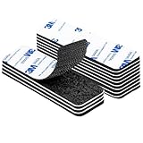 KU Klettband Selbstklebend Extra Stark,12 Stück Klebepads Doppelseitig Klebeband Beidseitig Klett Klebeband Wiederverwendbar Rechteck Tape Selbstklebend 3 x 10cm(Schwarz)