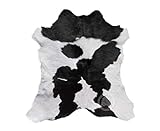 Teppich Kuhfell Kalbsleder Färsenleder Schwarz & Weiß 90 x 70 cm - Qualität von Pieles del Sol aus Spanien
