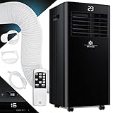 KESSER® - Klimaanlage Mobiles Klimagerät 4in1 kühlen, Luftentfeuchter, lüften, Ventilator - 7000 BTU/h (2.000 Watt) 2,3KW - Mobil Klima mit Montagematerial, Fernbedienung und Timer, Nachtmodus
