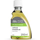 Winsor & Newton 3039748 Gereinigtes Leinöl für Ölfarben, alterungsbeständig, steigert den Glanz und die Transparenz von Ölfarben, verlangsamt den Trocknungsprozess - 250ml Flasche