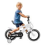Kid Bike, 14 Zoll Children's Bicycle Kinderfahrrad ab 3-6 Jahre Junge mädchen mit Stützräder und Rücktrittbremse - 43cm-49cm Höhenverstellbar (Weiß, 14 Zoll)