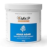 Mr.P Ingredients Agar Agar 100g Pulver Gelatine-Ersatz Ideal für die herstellung von Gelee Mousse Geliermittel Vegan Vegetarisch Halal Koscher Nicht-GVO