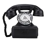 Lwuey Vintage Festnetztelefon Requisiten, Klassisches Wählscheiben Telefon Antikes Deko Retro Altmodisches Schnurtelefon Fotoshootings Videodreharbeiten Filmkulissen Café Bar Dekoration Ornamente