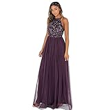 Maya Deluxe Damen Rl004 Mm Bridesmaid Dress, Berry, 36 EU