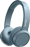 PHILIPS Audio TAH4205BL/00 On Ear Kopfhörer mit Bass Boost-Taste (Bluetooth, 29 Stunden Wiedergabezeit, Schnellladefunktion, Geräuschisolierung, Zusammenklappbar), Blau,