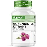 Mariendistel Extrakt 365 Kapseln mit je 500 mg - 80% Silymarin Anteil - 12 Monatsvorrat - Hochdosiert - Vegan - Premium Qualität