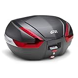 Givi V47 Monokey Topcase mit Blende in Carbon-Optik und roten Reflektoren