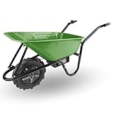 Extol Craft elektrische Schubkarre mit Akku I 500 W I 80 L Mulde & 150 kg Traglast I leistungsfähige Motorschubkarre I Offroad-taugliche Akkuschubkarre I mit Zwei 12V Blei Batterien