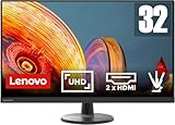 Lenovo D32u-45 | 31,5' 4K Monitor | 3840x2160 | 60Hz | 250 nits | 4ms Reaktionszeit | VA-Panel | HDMI | DisplayPort | höhenverstellbar | entspiegelt | 6,3kg | schwarz