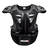 WOSAWE Kinder Motorradjacke Brustpanzer Weste-Schutz Motocross Enduro Sport mit Protektoren für 4-15 Jahre alt Kinder L