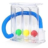 Rierousy Atemtrainer Lungentrainer, Atemtrainer mit 3 Bunten Bällen, Atemtrainer für Sprachtherapie und Lungenfunktion Tiefatemtrainer mit 3-Kammer System (Stil B mit 3 Kugeln)