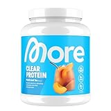 MORE Clear Protein, Peach Iced Tea, 600 g, Protein Drink mit Whey Isolat, geprüfte Qualität - made in Germany