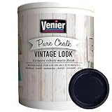 VENIER Pure Chalk Paint Vintage Look - One Step Paint For Furniture - Vintage Chalk Paint - Matte Finish Paint - Multi Surface Paint For Restoration Of Furniture, Cabinets, Wood, Metal, Ceramics &