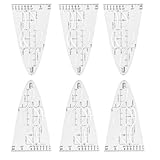 6 PCS Parabelschablone Mathe, Transparente Parabel Lineal Schablonen für Geometrie und Mathematik, Kurvenschablone für Cosinus, Sinus, Tangens, Zeichenschablone für Schule & Studium