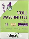 AlmaWin Vollwaschmittel Lavendel 2kg, 38 Waschladungen, mit Waschkraftverstärker, vegan