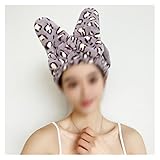 Mikrofaser-Bademantel für Damen, Duschdruck, weiches Badetuch, Haartuch, Badetuch, Saunatücher, Badezimmer (Farbe: D, Größe: 1) (D 1)