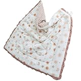 GAOFESA Beruhigende Decke für Kinder, Spitze, für Kindergarten und Baby, Überwurf, gerüschte Einfassung, Herbst und Winter, dicke Steppdecke, Raumdecke, unverzichtbare Steppdecke