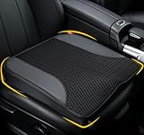 Lofty Aim Autositzkissen: bequemes Memory-Foam-Auto-Sitzkissen zum Autofahren, für Ischias-Schwanzknochen-Schmerzlinderung, Sitzkissen für Auto, LKW, Büro, Rollstuhl, Leder & 4D-Netz