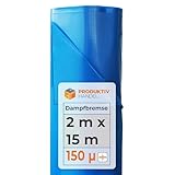 Dampfbremsfolie Rolle 2m x 15m | LDPE Folie reißfest 150 µ | blaue Folie | passt perfekt unter Trittschalldämmung | Dämmungsfolie als Feuchteschutz
