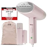 LEBENLANG Steamer Dampfglätter Reise - Kompakt Faltbar & Inkl. Reise Set I Dampfbügler für Dampfglätten Bügeln im Urlaub I Mini Garment Steamer Hand Reisesteamer handheld Steam Iron portable Steamer