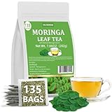 Premium Moringa Tea,135 Tea Bags/7.15OZ,100% Pure Moringa Leaves,Natural & No Additives.