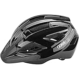 ABUS Rennradhelm Macator - Sportiver Fahrradhelm für Einsteiger - auch für Zopfträger/-innen - für Damen und Herren - Schwarz Glänzend, Größe M​