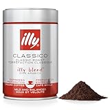 illy Kaffee, Classico Gemahlener Kaffee, mittlere Röstung, 100% Arabica-Kaffeebohnen, 250 g