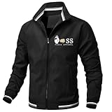 WAZHAKU Bomberjacke Herren Leichte Dünne Übergangsjacke Herbst Blouson Winterjacke Casual Jacket Bequeme Overshirt Einfarbig Winter Kleidung Stehkragen Freizeitjacke Jacke Outdoor Herbstjacke