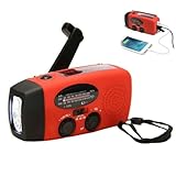 Notfallradio mit 2000mAh Powerbank, Kurbel, Solar, AM/FM & LED Taschenlampe – Tragbares NOAA Wetterradio für Zuhause & Outdoor