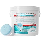 BAYROL e-Chlorilong ULTIMATE7 4,8 kg - Zwei Phasen Chlortabletten für Pool mit 7 Funktionen - Optimale Desinfektion von Poolwasser & Filter - Chlor Pool Multitabs