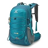 SKYSPER Wanderrucksack 35L Camping Backpack mit Rückenbelüftung Trekkingrucksack aus atmungsaktivem 3D Air Mesh Polyester Camping Outdoor Wandern Rucksack