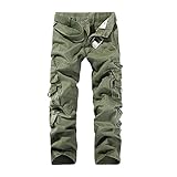 Cargohose für Herren, solide Arbeitshose mit mehreren Taschen, Baumwolle, klassische, entspannte Passform, Cargohose, leicht, bequem, Wandern, Klettern, Angeln, Outdoor-Multifunktionshose, C, 48