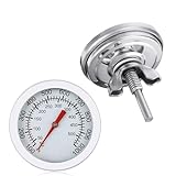 Jabtraxx Grill Thermomete,Edelstahl BBQ Thermometer für alle Grills, Smoker, Räucherofen und Grillwagen, Doppelte Temperaturanzeige 50-500℃/100-1000℉