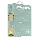 Jechtinger Grauburgunder FeinFruchtig 3 Liter Wein-Box - Weißwein fruchtig & ausgewogen mit Aromen nach Birne & Zitrus - Anbaugebiet Kaiserstuhl (1 x 3,0 l Bag-in-Box)