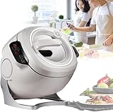 JingNian Kochmaschine, Tragbarer Automatischer 6-Liter-PfannenrüHrer mit 360°-Drehung, KüChenmaschine mit Smart Touch Zum PfannenrüHren, Schmoren Und Kochen